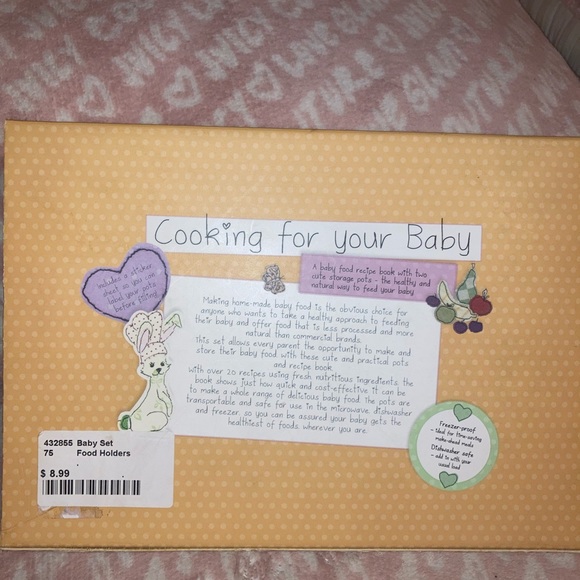 NEW 2013 Parragon Books "Cooking for your Baby." Recipe Book/ 2 Storage Pots - Picture 5 of 6